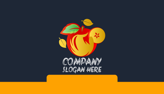 Biglietto Da Visita Fetta Di Mela Rotonda