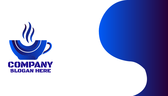 Royal Blue Mug Cafe Business Card