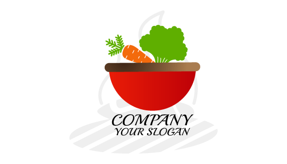 Kartu Nama Makanan Mangkuk Salad