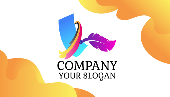 Cartão De Visita De Arte Em Penas De Penas