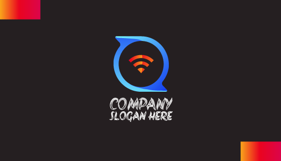 Shiny Blue Communication Business Card