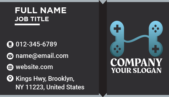 Shiny Computer Games Business Card