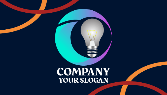 Silver Bulb Circle Business Logo