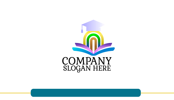 Silver Education Cap Business Card