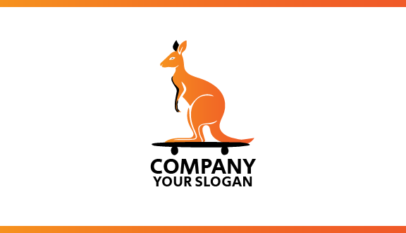Skating Kangaroo Business Card