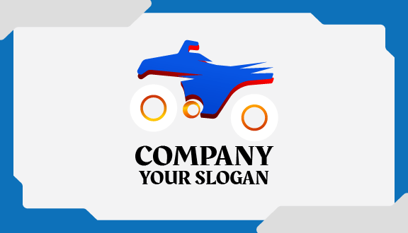 Kartu Nama Sepeda Biru Yang Elegan