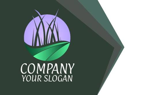 Sleek Circle Lawn Business Card