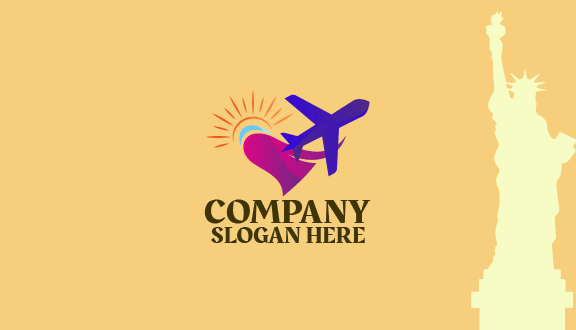 Sleek Fly Travel Business Card