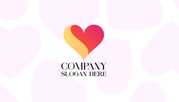 Cartão De Visita Coração Elegante