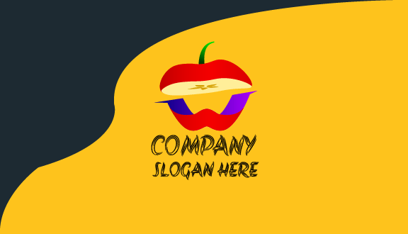 Biglietto Da Visita Mela Biologica A Fette