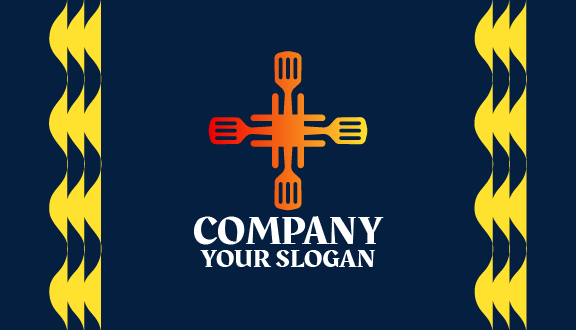 Kartu Nama Makanan Spatula Berlubang