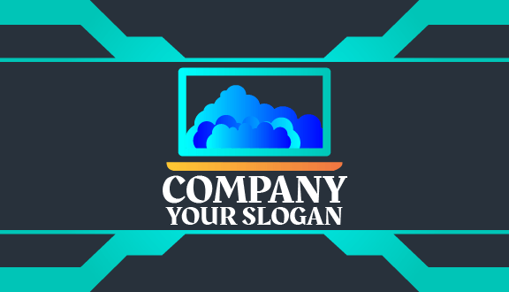 Smoky Laptop Business Card