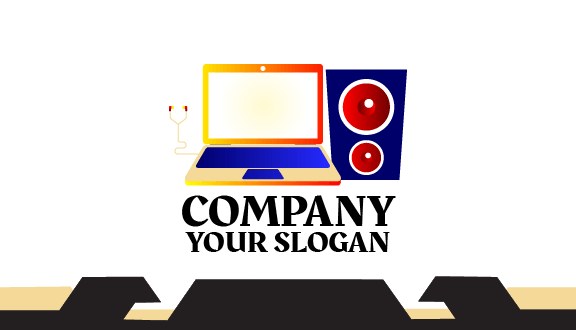 Sound Speaker Laptop Business Card