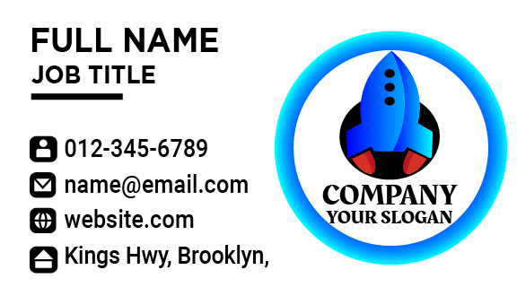 Space Shuttle Circle Business Card