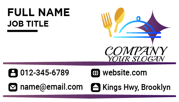 Sparkling Catering Business Card