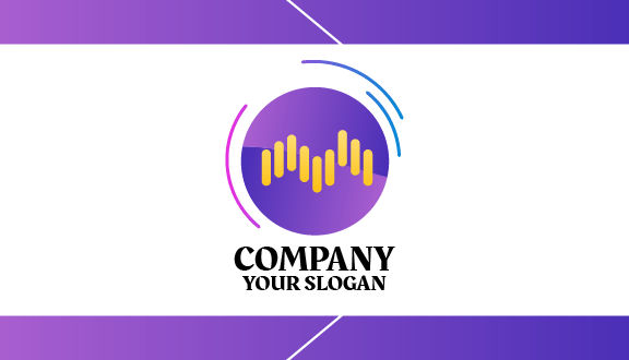 Speaker Waves Dj Business Card