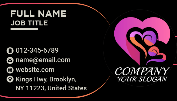 Spiral Heart Dating Business Card