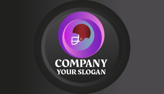 Sporty Helmet Circle Business Card