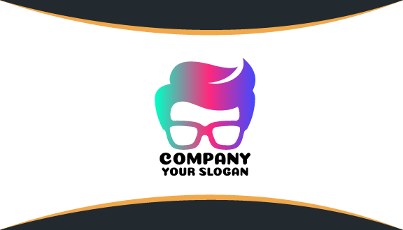 Kartu Nama Kacamata Persegi Mengkilap