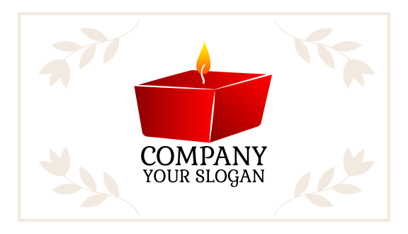 Biglietto Da Visita Con Candela Tealight Quadrata