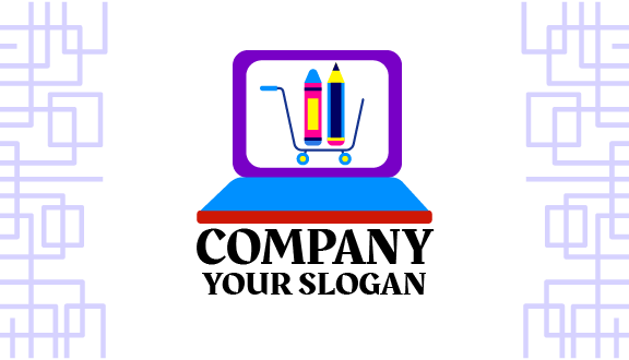 Stationery Laptop Business Card