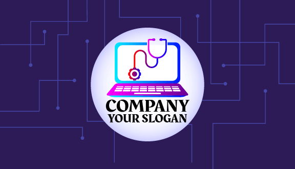 Stethoscope Laptop Business Card