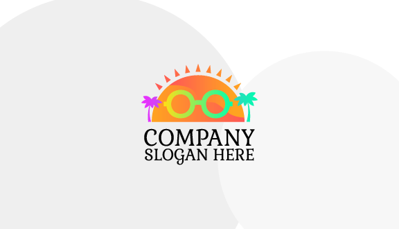 Kartu Nama Kacamata Liburan Cerah