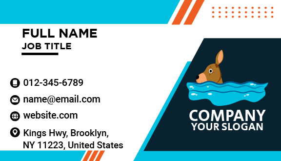 Swimming Kangaroo Business Card