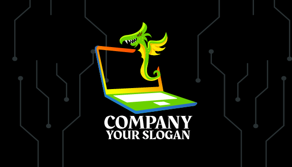 Thrilling Laptop Business Card