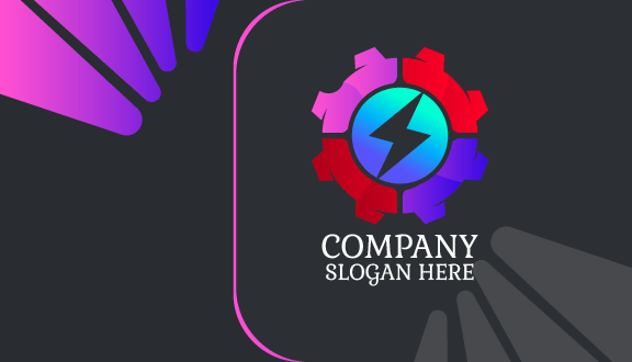 Cartão De Visita Industrial Com Símbolo De Trovão