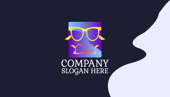 Kartu Nama Kacamata Miring