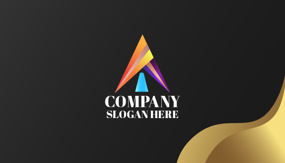 Cartão De Visita De Arte Triangular