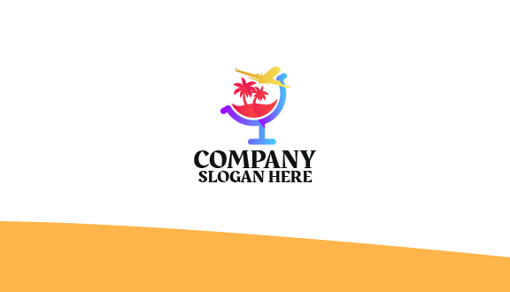 Tropical Travel Globe Business Card