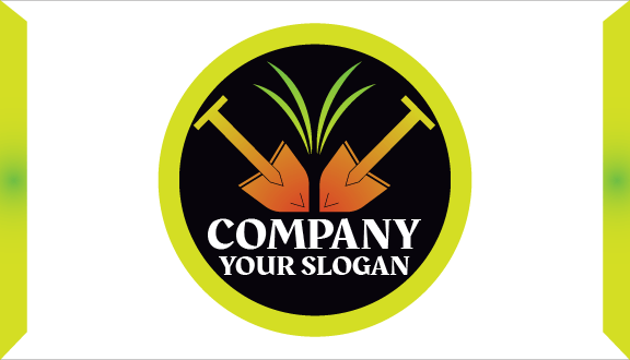 Twin Shovels Lawn Business Card