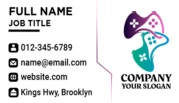 Two Computer Games Controller Business Card