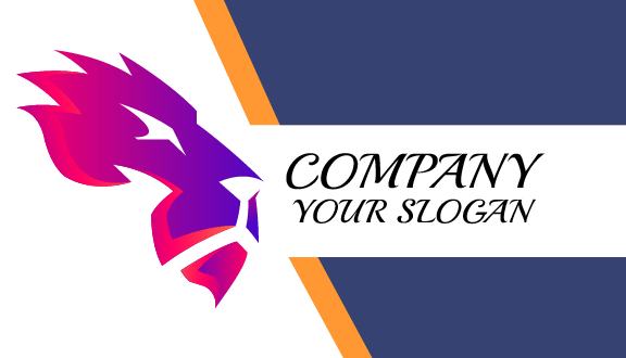 Vibrant Abstract Lion Business Card