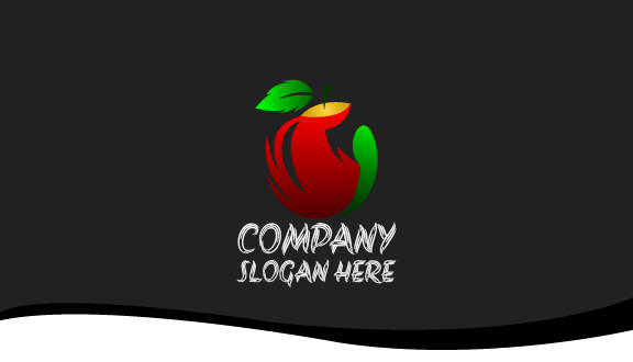 Biglietto Da Visita Vibrante Della Mela