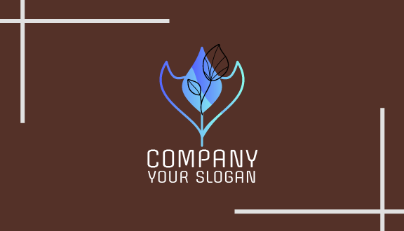 Vibrant Blue Aesthetic Business Card