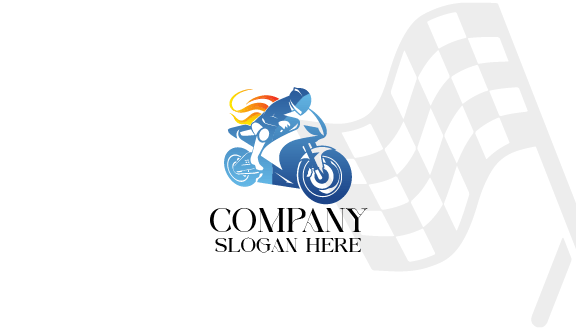 Kartu Nama Sepeda Biru Cerah