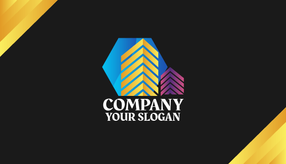 Vibrant Colors Builder Business Card