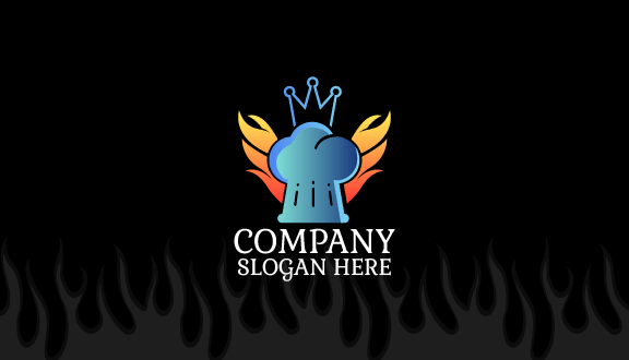 Vibrant Crown Restaurant Business Card