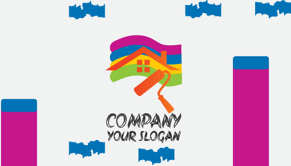 Vibrant House Painter Business Card