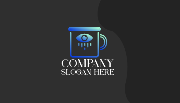 Biglietto Da Visita Con Tazza Da Caffè Vibrante