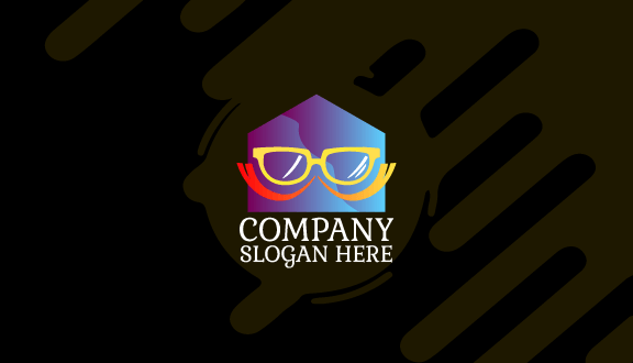 Kartu Nama Kacamata Kuning Cerah