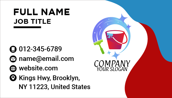 Water Circle Cleaning Business Card