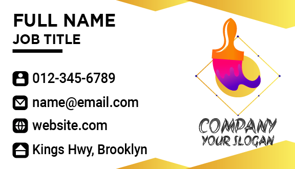 Water Paint Artist Business Card