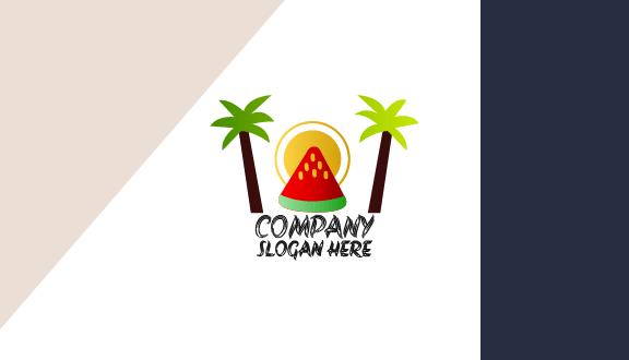 Cartão De Visita De Verão Com Fatia De Melancia