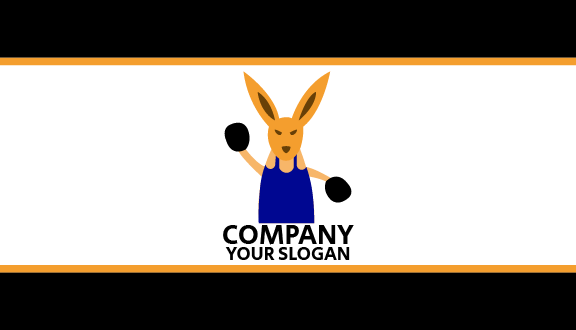 Weightlifting Kangaroo Business Card