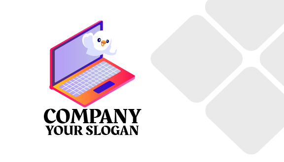 White Bird Laptop Business Card