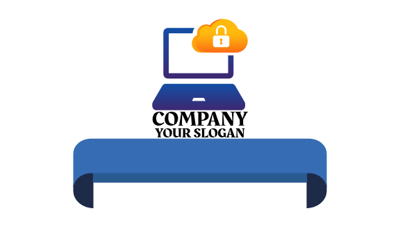 Cartão De Segurança De Segurança Informática De Cadeado Branco